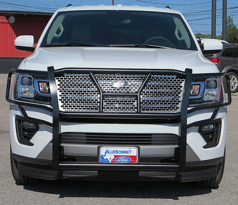 50-1330C – STEELCRAFT Grille Guard, 1-Piece Black Steel With Brush Guard Without Skid Plate Without Step Plate With P...